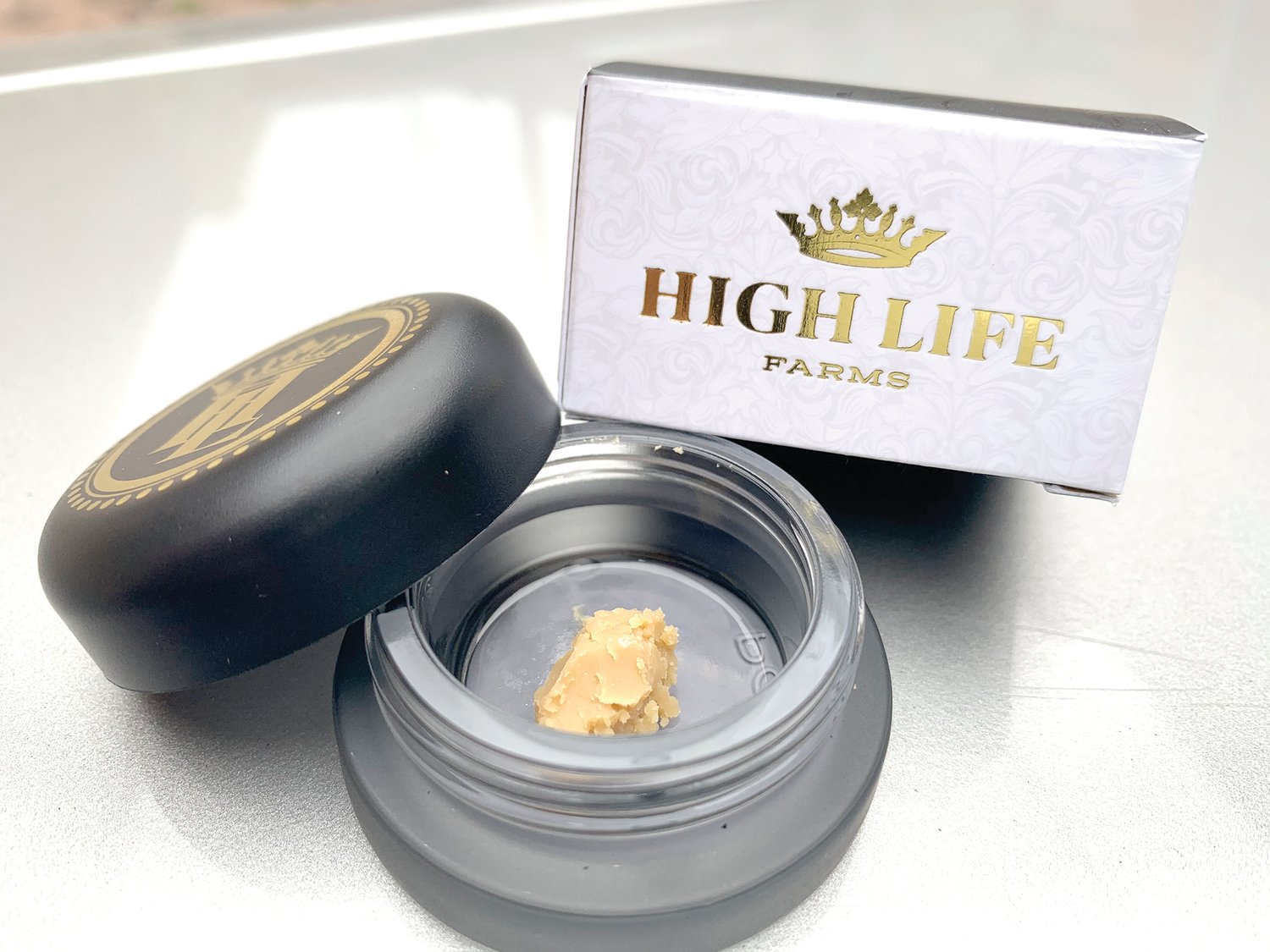 Live hash rosin from High Life Farms.