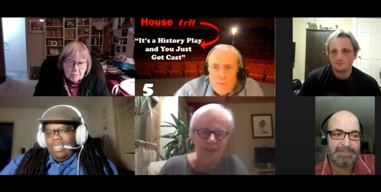 A screenshot from "House Left," a YouTube talk show hosted by Doak Bloss.