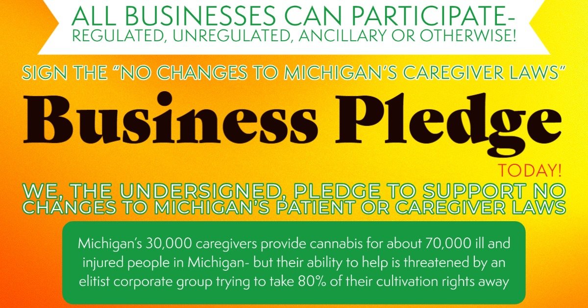An online "pledge" against changes for medical marijuana caregivers has garnered support from hundreds of businesses.