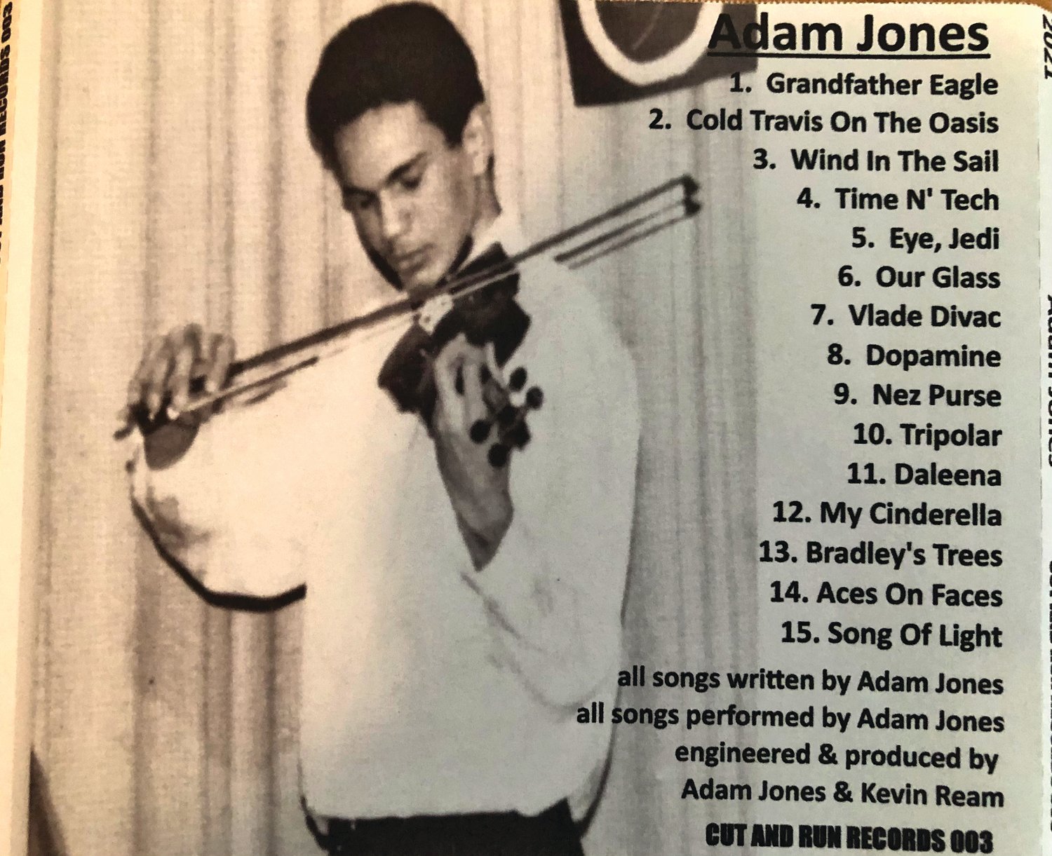 Last month, Cut and Run Records issued the dynamic recorded output of Adam Jones (Jan. 19, 1976 – Feb. 18, 2021) on CD and digitally. 
The compilation includes 15 tracks, and bonus 16th track. (Courtesy images).