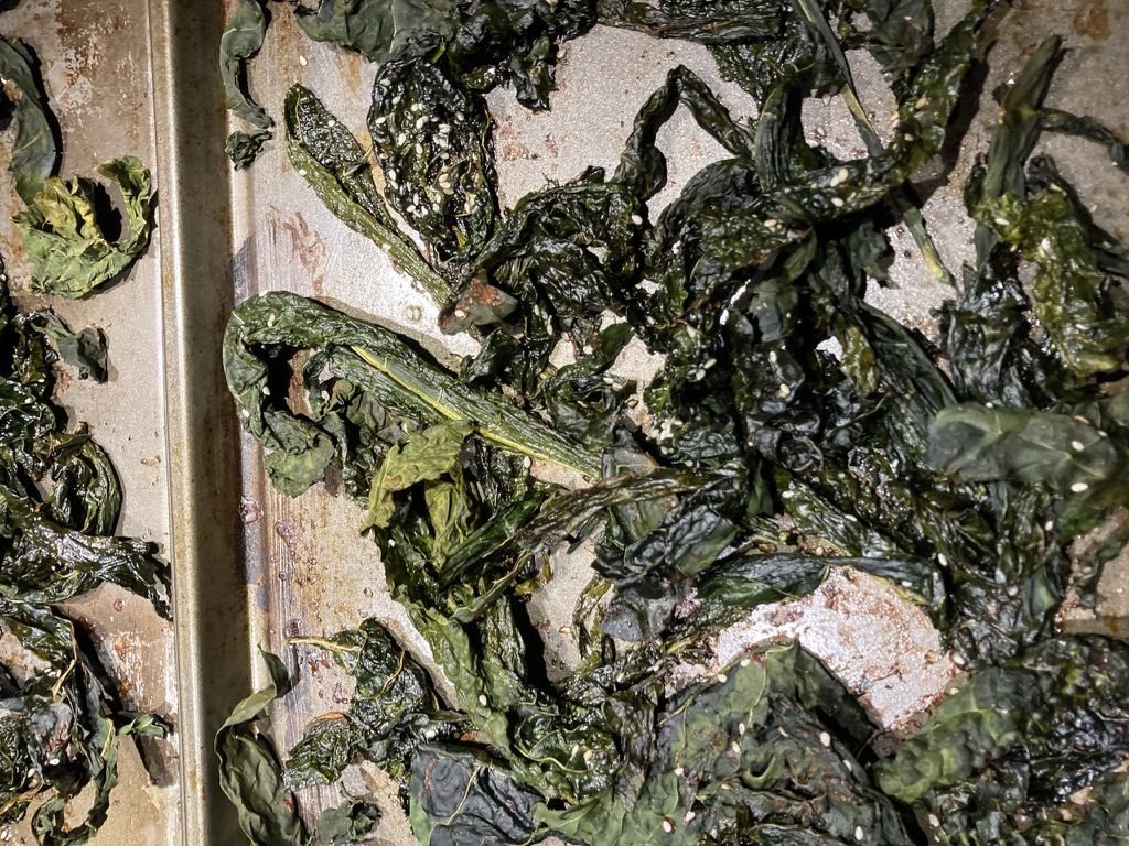 Crispy kale chips prepared by Ari LeVaux.