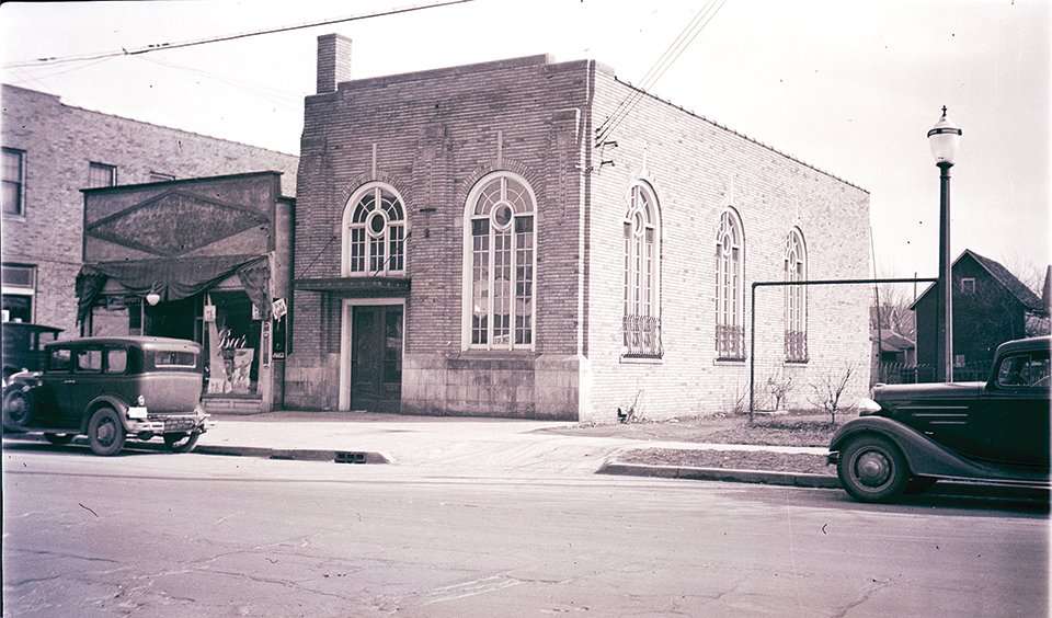 Historic images of the 900 block of Saginaw Street.