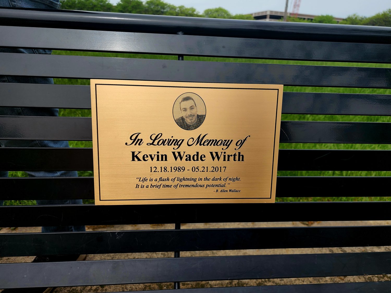 The plaque honoring antigay murder victim Kevin Wirth.