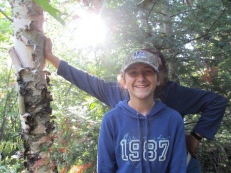 Shelby Frink, on her first bear hunt at age 13.