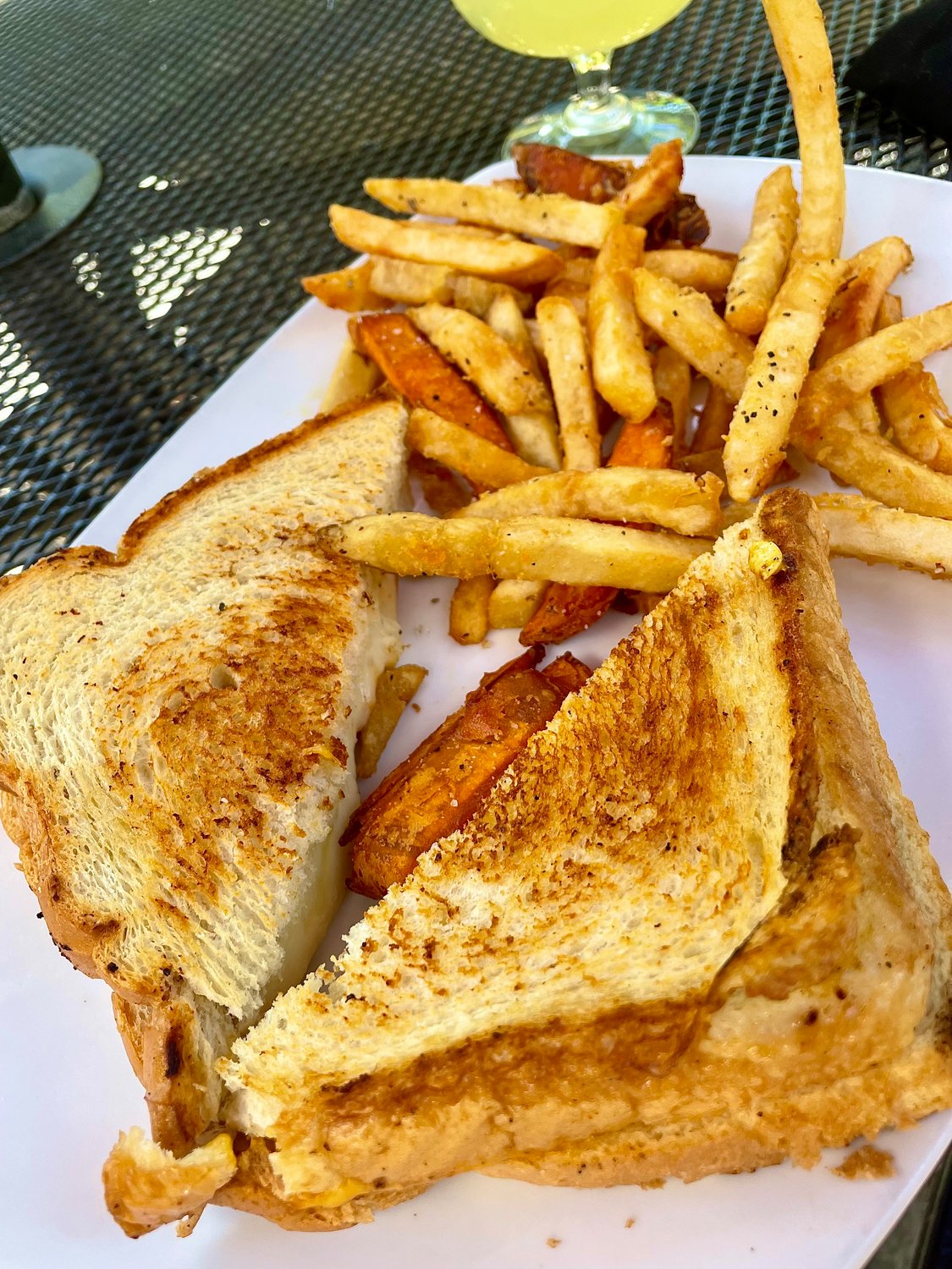 The grilled cheese and carrot cake at Black Cat Bistro are quite the combo