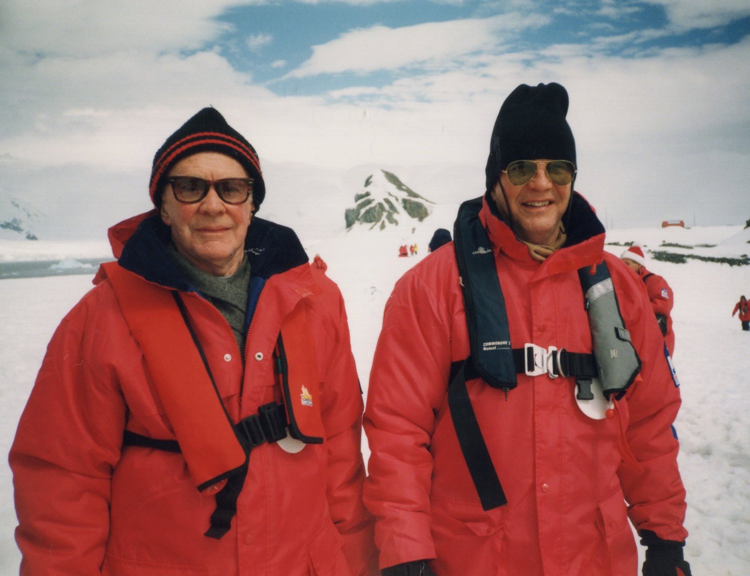 Walker (left) and Hakala in Antarctica, 1998.