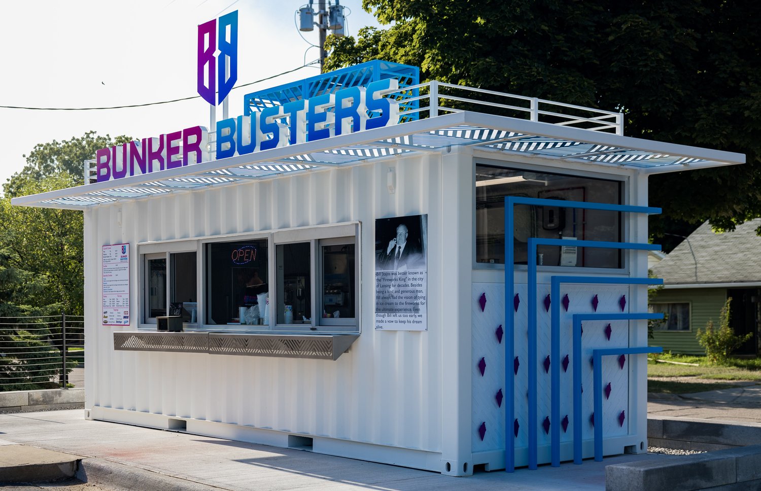 Bunker Busters Ice Cream is located in the parking lot of Pro Fireworks. The tasty little shop opened in July.