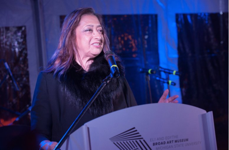 Zaha Hadid joined a celebration of the museum’s grand opening in September 2012.