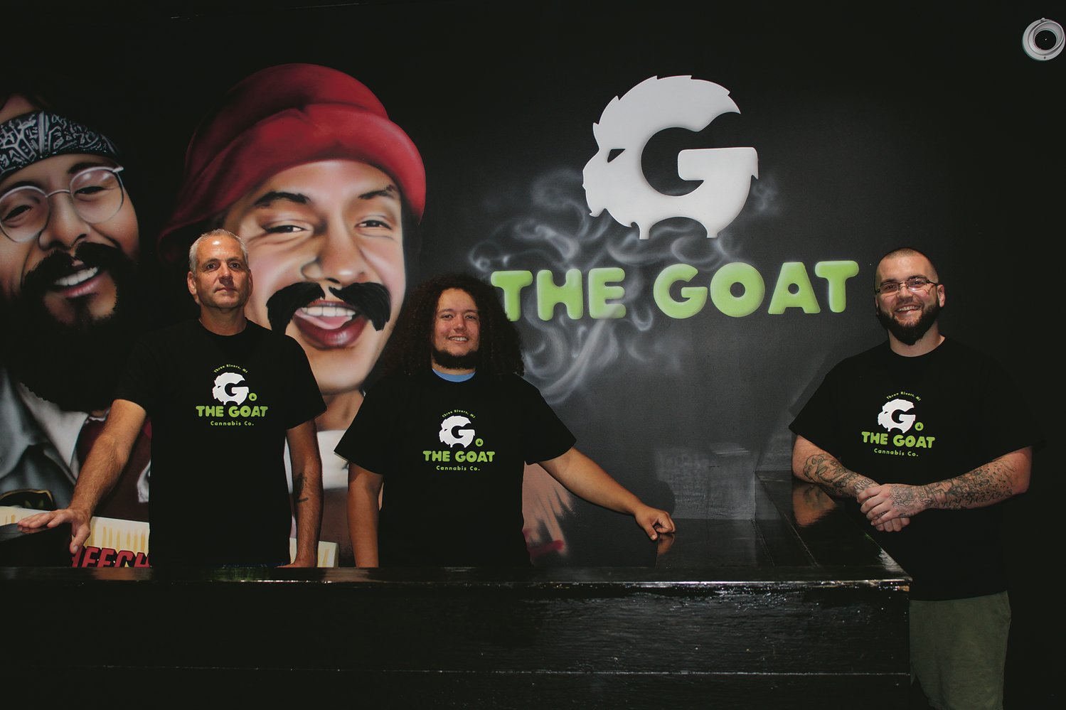 Photo by Deon Gladney 
(Left to right) Lanny Wagner, JJ Smith, Tuck Kulish of of The Goat Cannabis Co.
