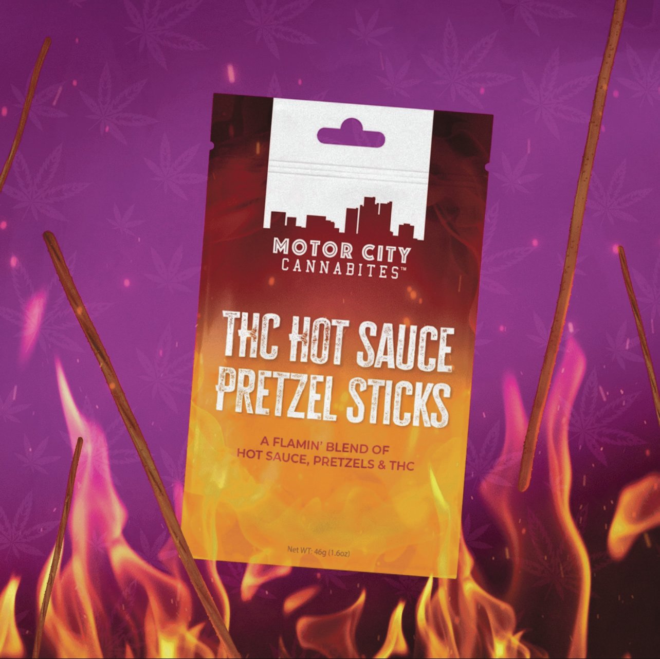 THC Hot Sauce Pretzel Sticks