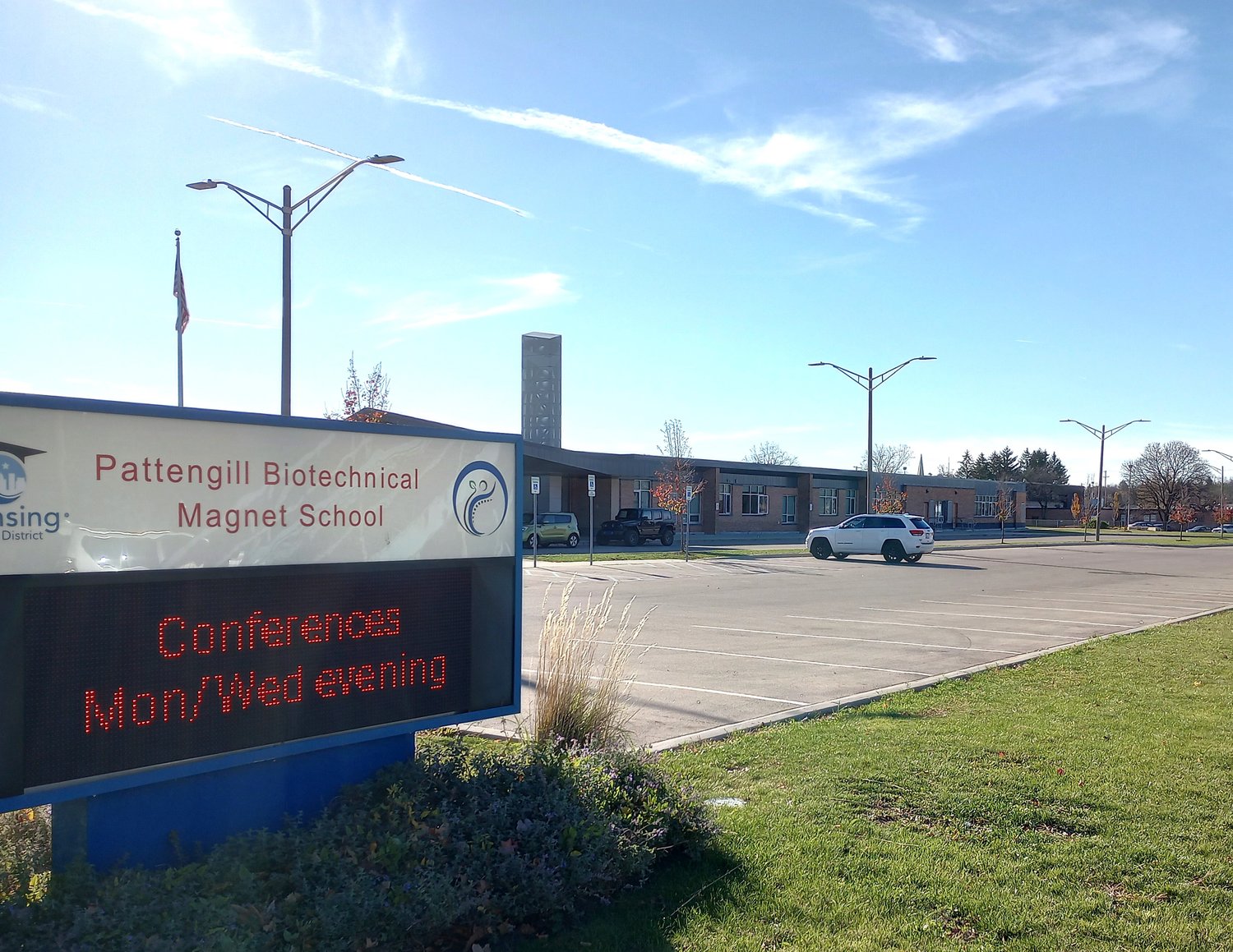The parking lot at Pattengill Biotechnical Magnet School was quiet Tuesday because the school was closed, but parents and officials are concerned about the safety of children because of what a neighborhood leader called a “circle of chaos” during pickup and drop-off times.