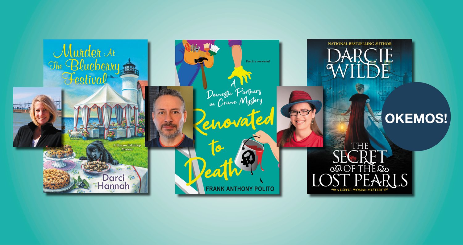 Michigan authors Darci Hannah, Frank Anthony Polito and Darcie Wilde will discuss their new “cozy” mystery novels at Schuler Books in Okemos on Thursday evening (Jan. 19).