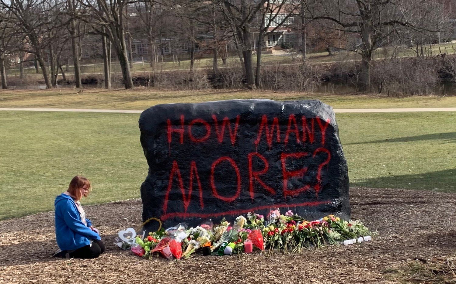 The Rock at Michigan State University today.