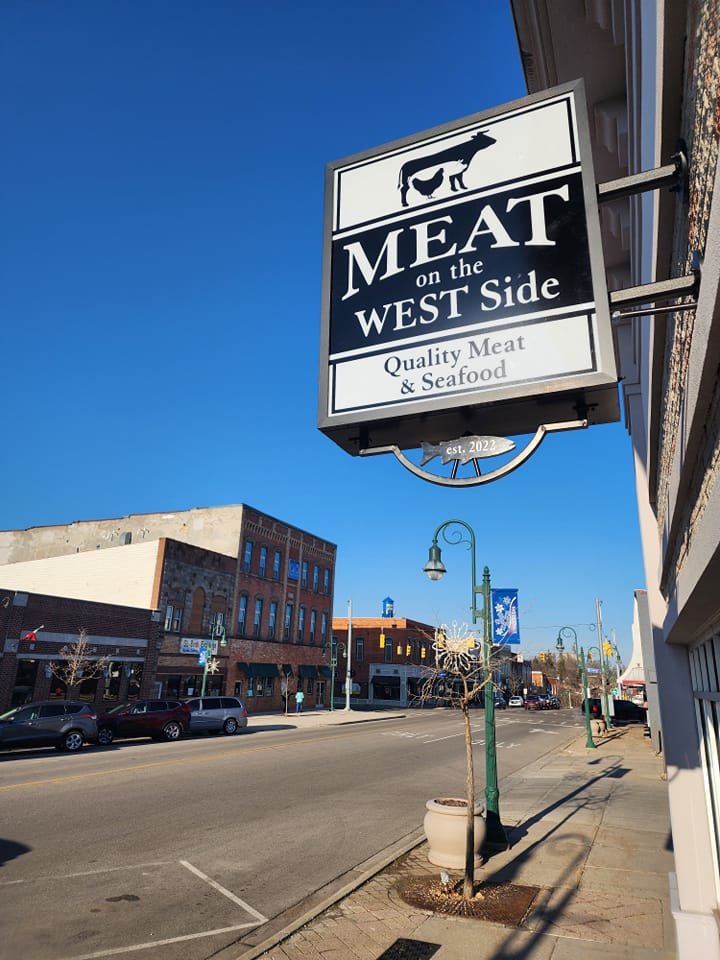 MEAT on the WEST Side found a prime piece of real estate on Bridge Street in Grand Ledge. It’s next door to Flour Child Bakery and across from the landmark Sun Theatre.