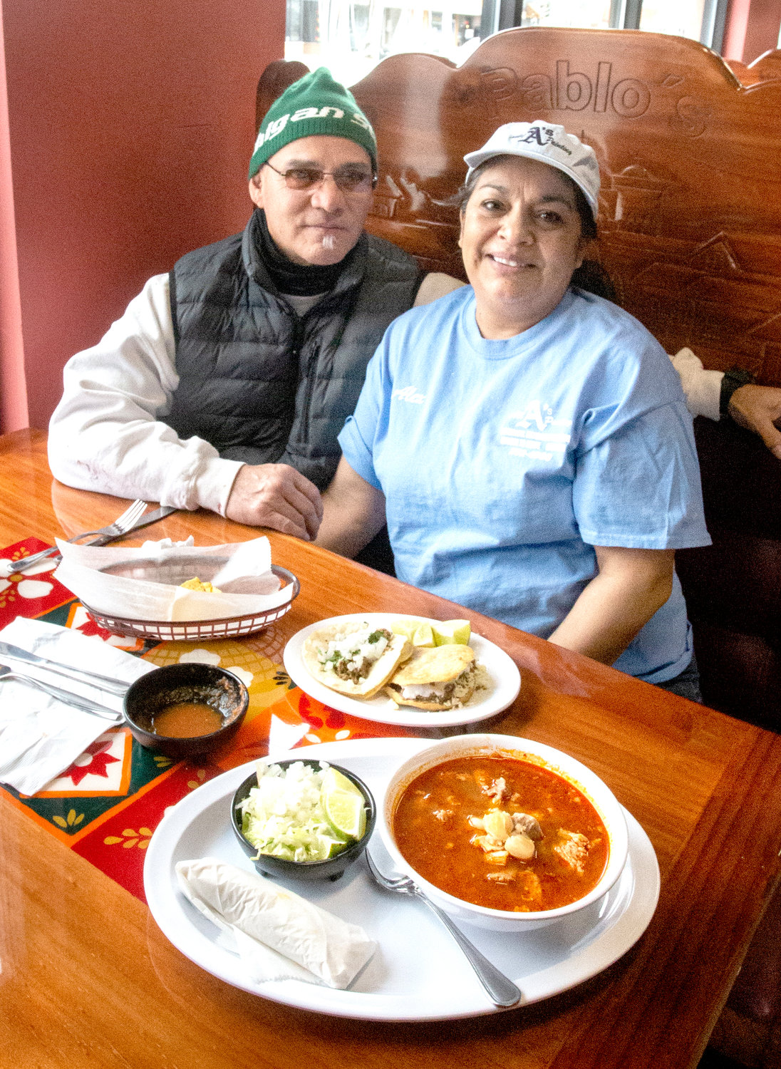 Alex and Tina Alvarado, owners of All A’s Painting in Lansing, enjoy brunch at Pablo’s Eastside.
