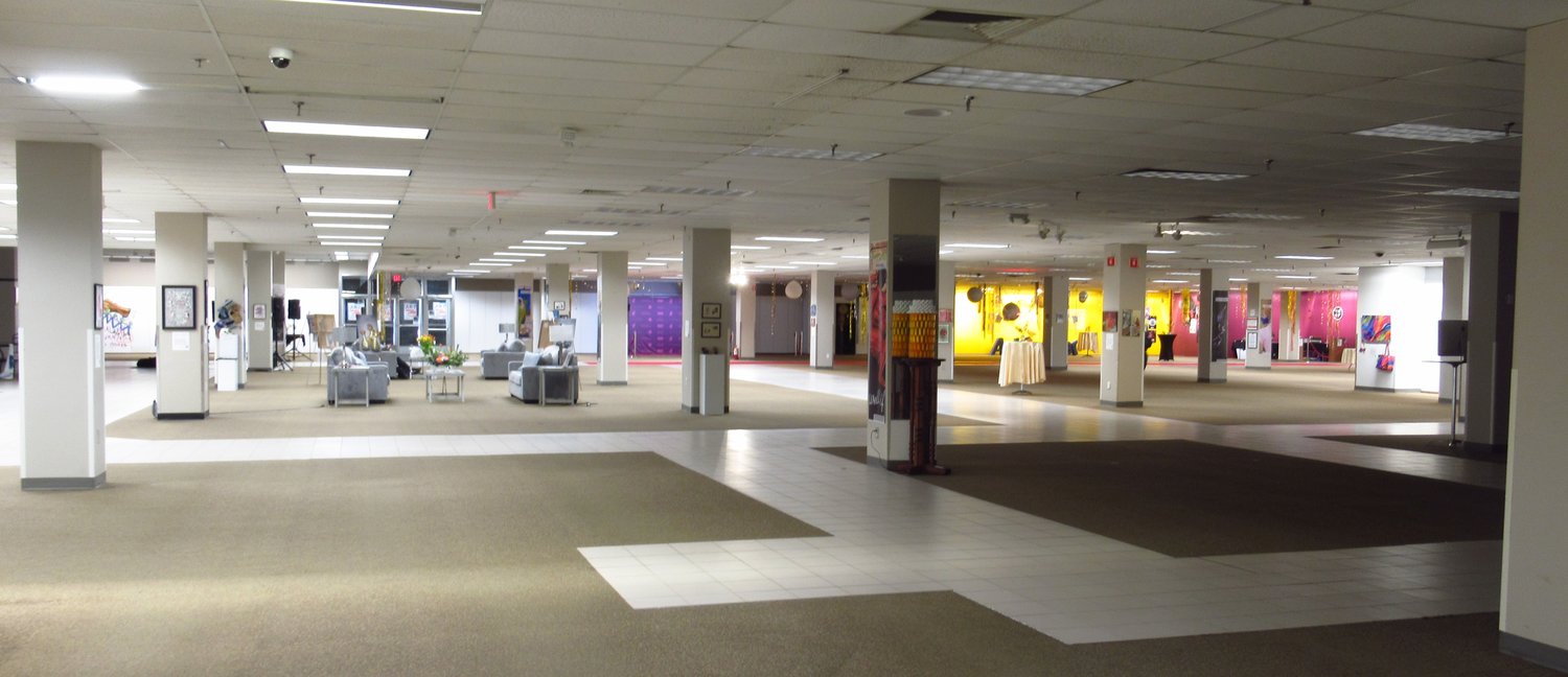 Exhibition and Capital City Film Festival staff transformed the old Frandor Sears store into a large gallery space that holds more than 200 pieces of art from around the globe.