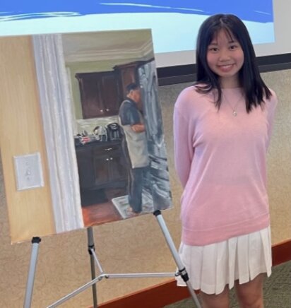 Emma Li, an Okemos High School sophomore, won the 2023 Congressional High School Art Competition in the 7th District with "Homestyle."