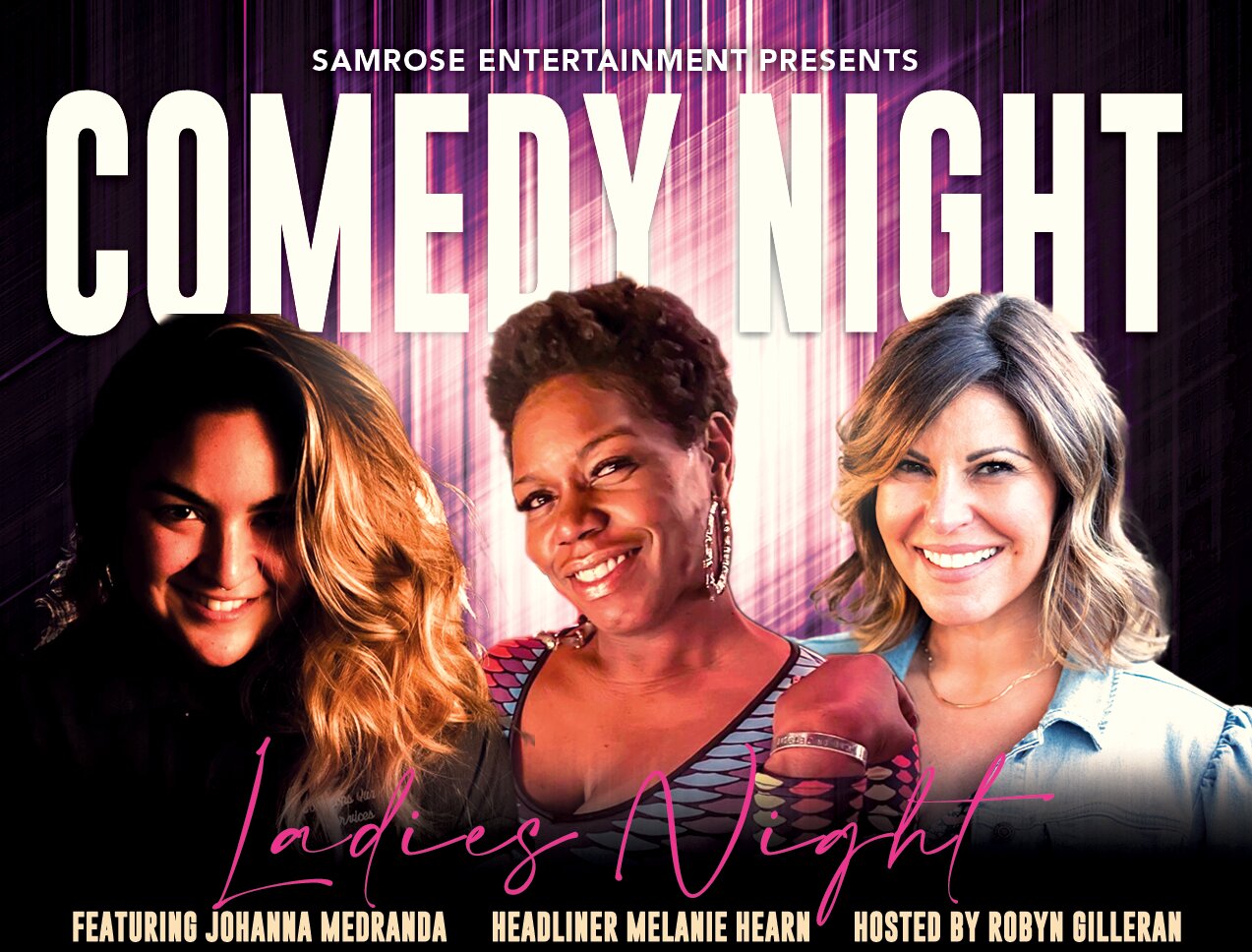 SamRose Entertainment’s first monthly comedy event at UrbanBeat is Ladies’ Night, featuring an all-female lineup of stand-up comedians.