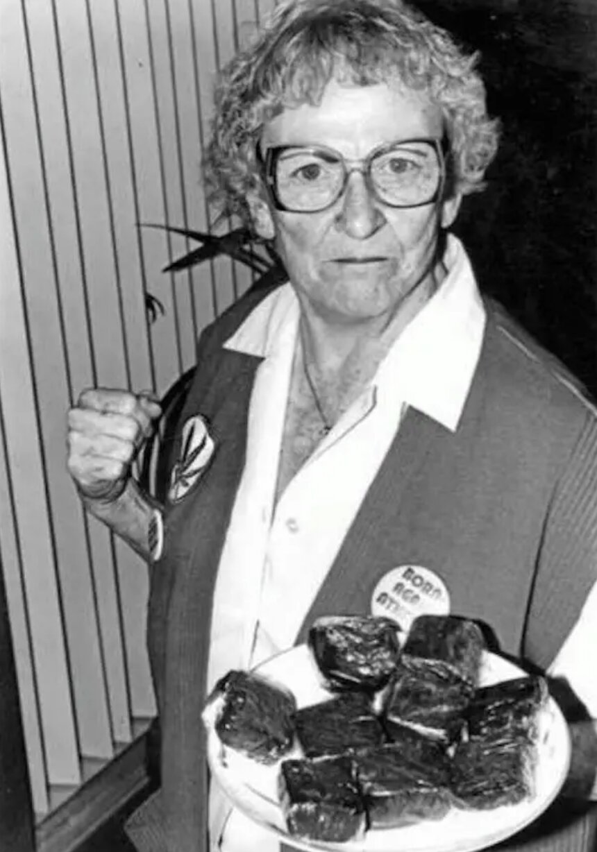 Mary Jane Rathbun, aka “Brownie Mary,” worked tirelessly baking cannabis-infused brownies for those suffering from HIV and AIDS during the height of the epidemic to relieve their symptoms and improve their quality of life.