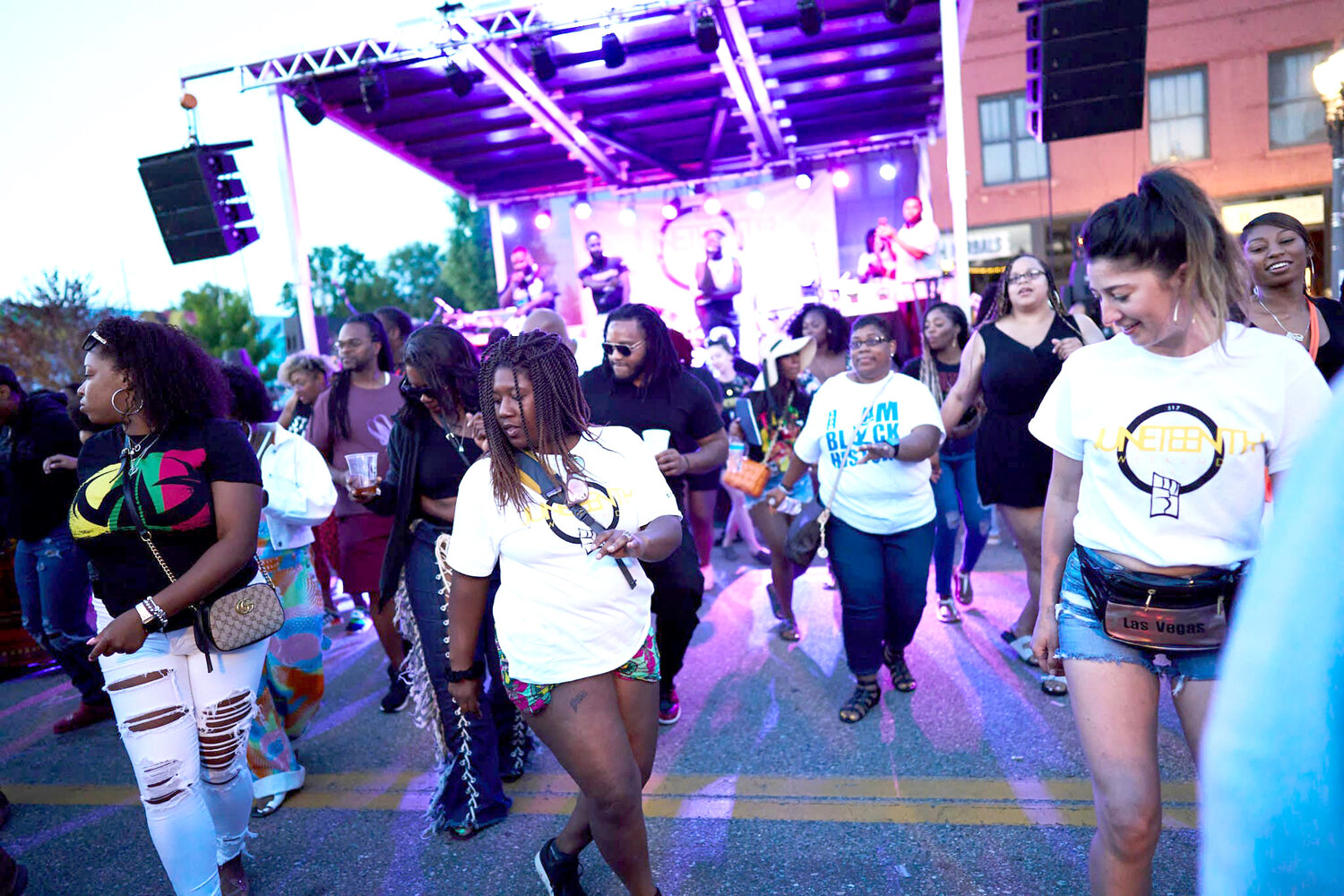 Attendees enjoy an evening of music and dancing at the 2022 517 Juneteenth Festival.