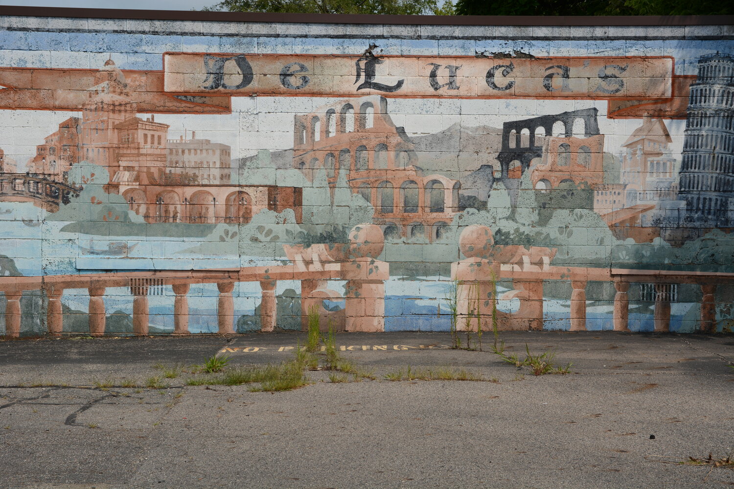 A 14-by-38-foot Gary Glenn mural at the old DeLuca’s restaurant on Willow Street.