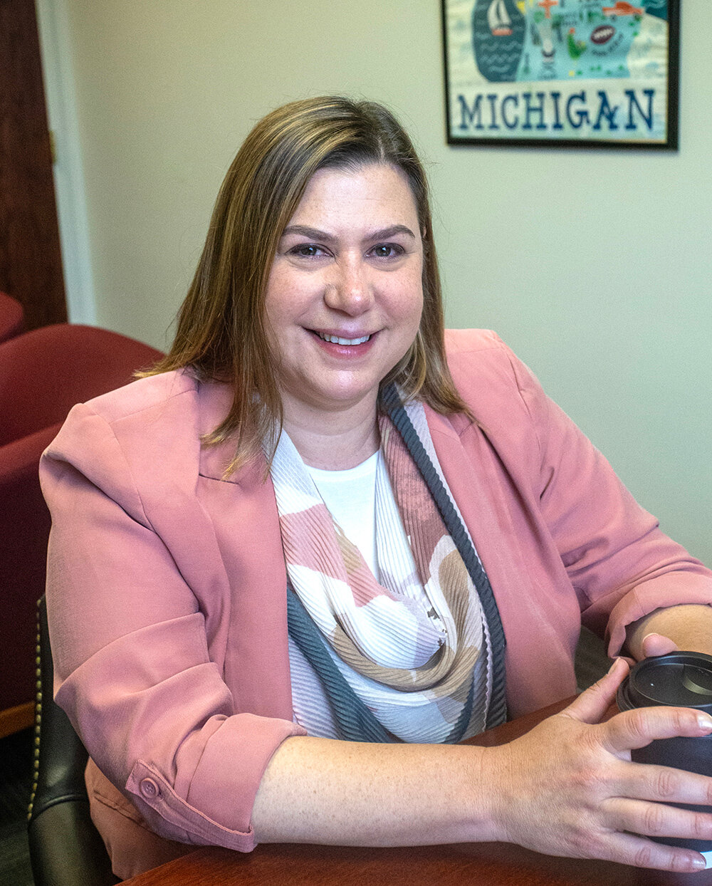U.S. Rep. Elissa Slotkin in her District office in downtown Lansing’s Federal Building.