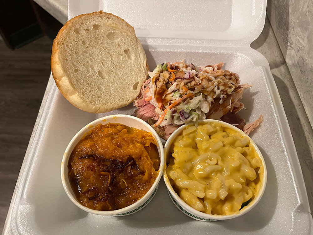 Saddleback BBQ’s portion sizes are hefty, but it would take a strong will to keep from devouring every delicious bite in one sitting.