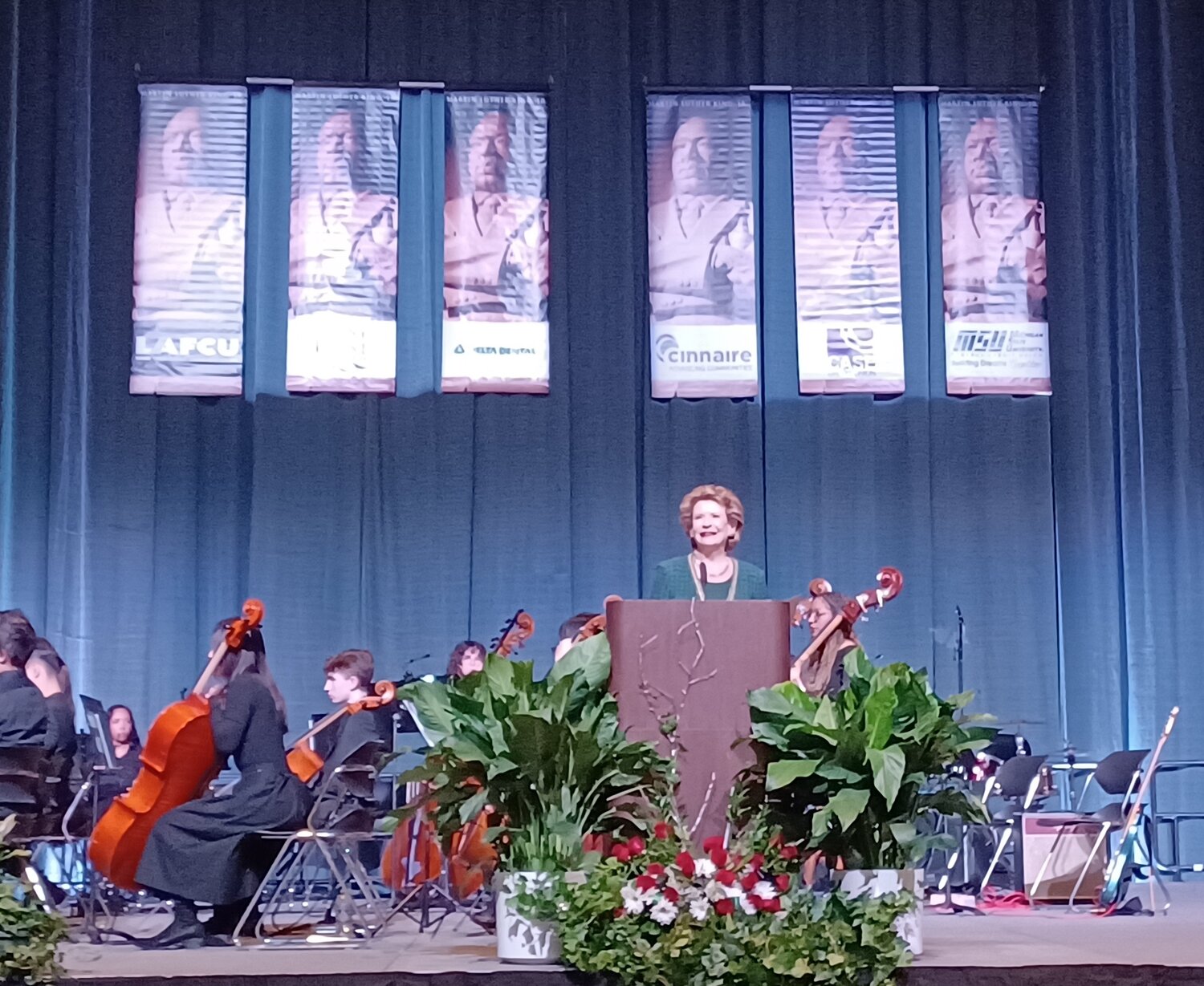 U.S. Sen. Debbie Stabenow, D-Michigan, said she was attending the luncheon for the last time as an elected official. She is retiring at the end of the year.