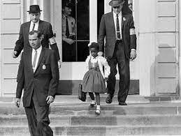 Bridges on Nov. 14, 1960, after she integrated William Frantz Elementary School in New Orleans.