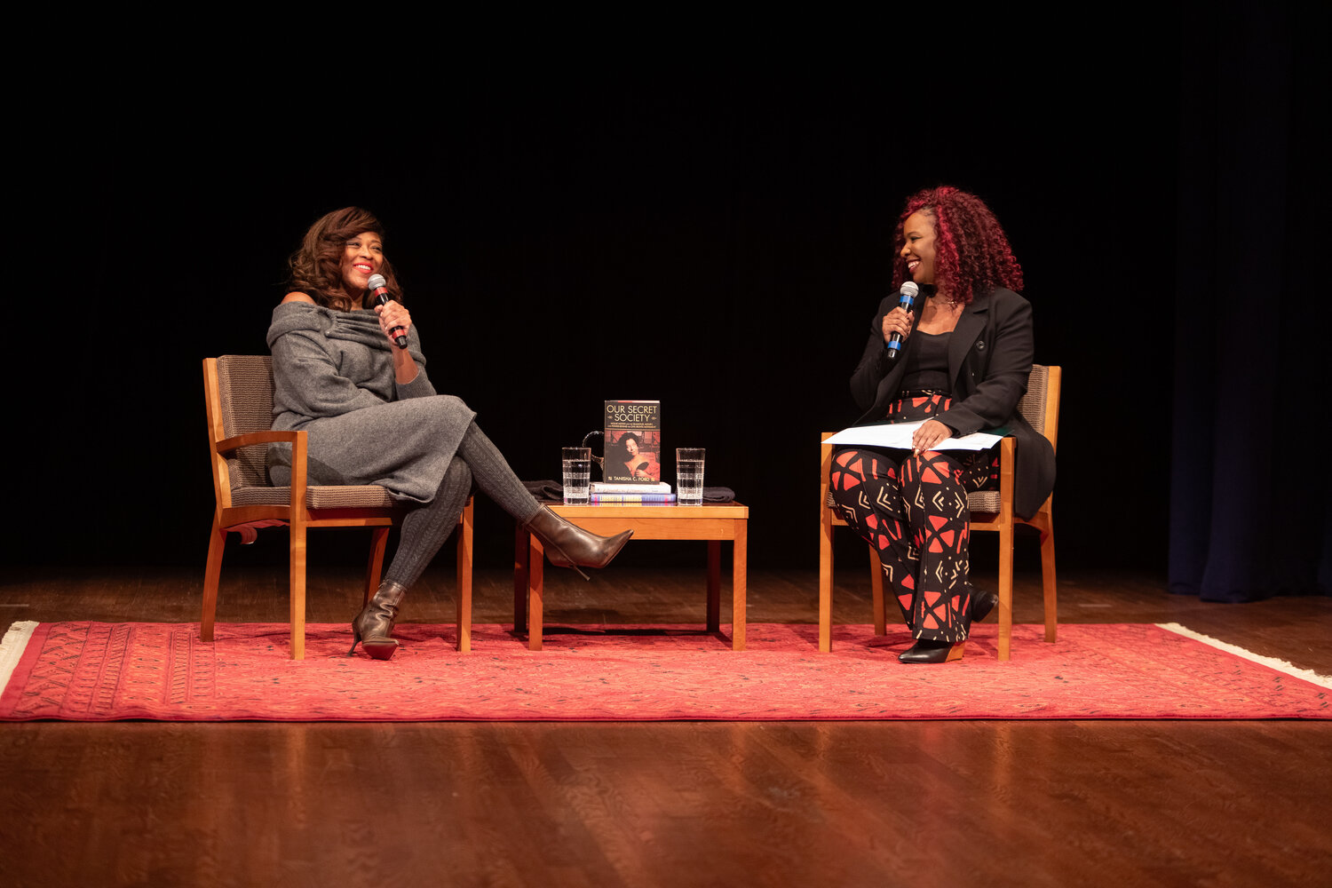 Tanisha Ford (left) discusses her latest book with host Marita Gilbert, an associate dean of diversity and campus inclusion at MSU’s College of Osteopathic Medicine.