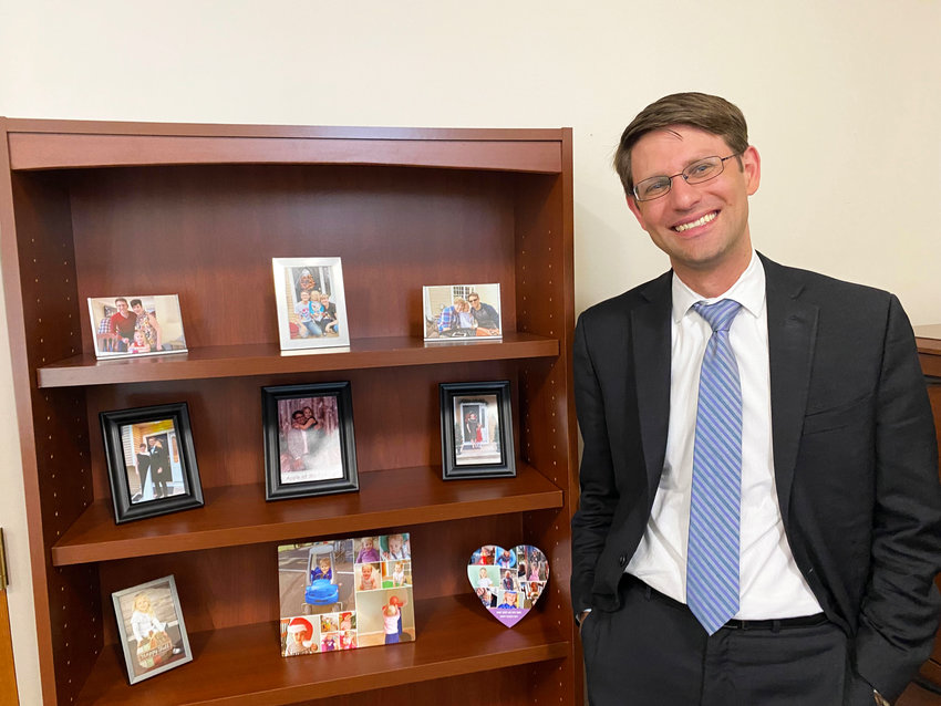 Rhode Island OHIC Commissioner Patrick Tigue, in his office.