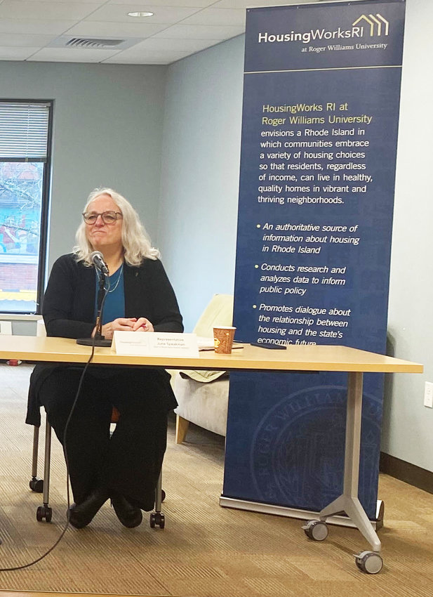 Rep. June Speakman, featured member of a response panel on March 28 for new research conducted by Housing Works RI
