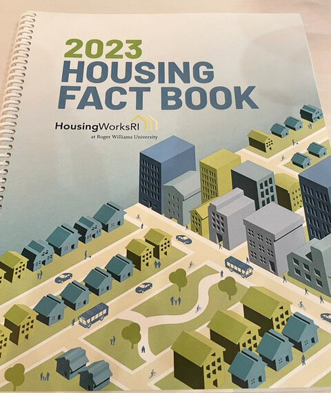 The cover of the 2023 Housing Fact Book of Rhode Island.