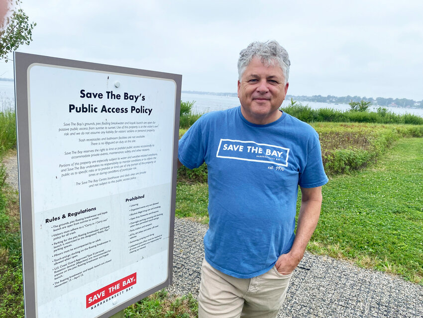 Topher Hamblett, executive director of Save The Bay, discusses the challenges facing the advocacy group's efforts to preserve the gains achieved to protect Narragansett Bay during the last five decades from the onslaught of climate change.