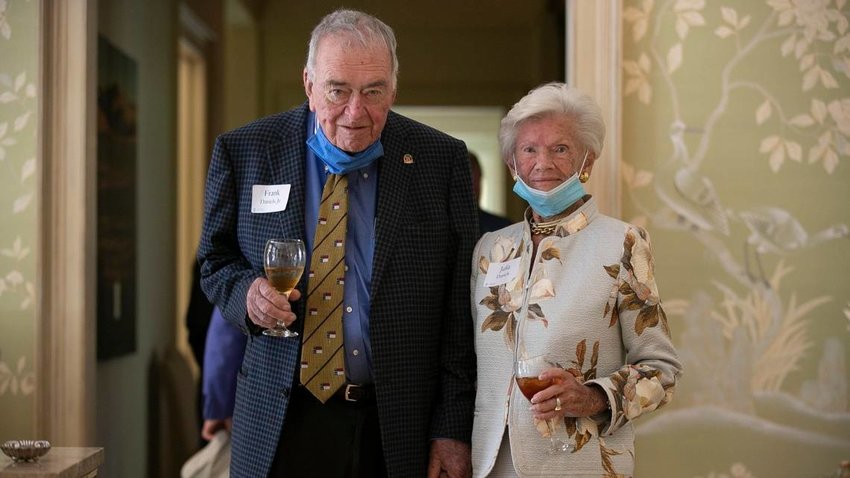 Frank Daniels Jr. and wife Julia Daniels on Sept. 22, 2020 in Raleigh, North Carolina. (Photo by Robert Willett / The News &amp; Observer)