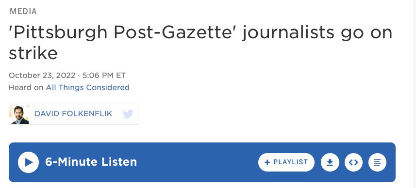 One year on strike: Pittsburgh Post-Gazette journalists are frustrated but  remain resolute - Poynter