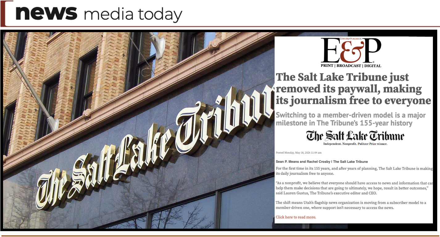 The Salt Lake Tribune drops its paywall