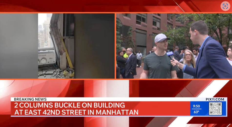 WPIX, NewsNation evacuated after nearby building buckles in New York City