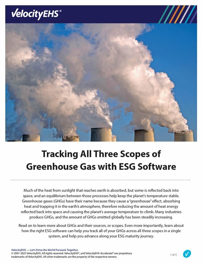 Tracking All Three Scopes of Greenhouse Gas with ESG Software