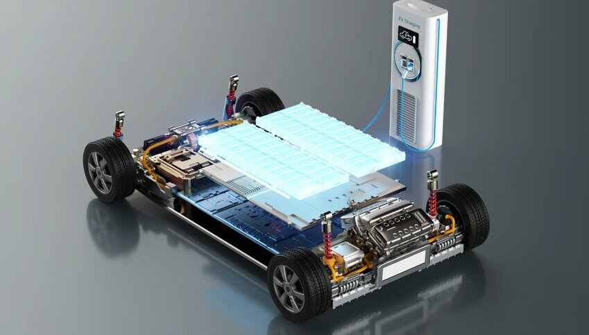 Model of electric vehicle interior