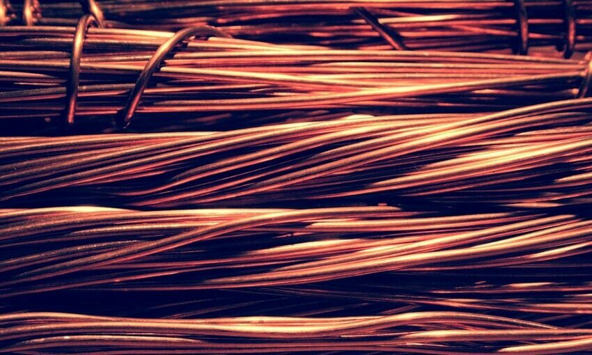 copper wires layered