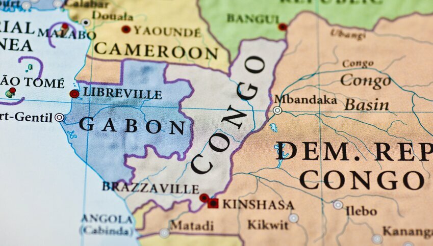 A map of Africa, highlighting Congo