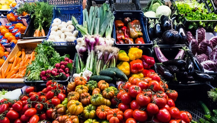 An assortment of colorful veggies