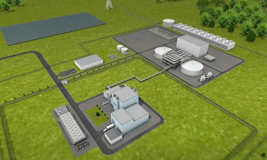 graphic plan for a nuclear power plant