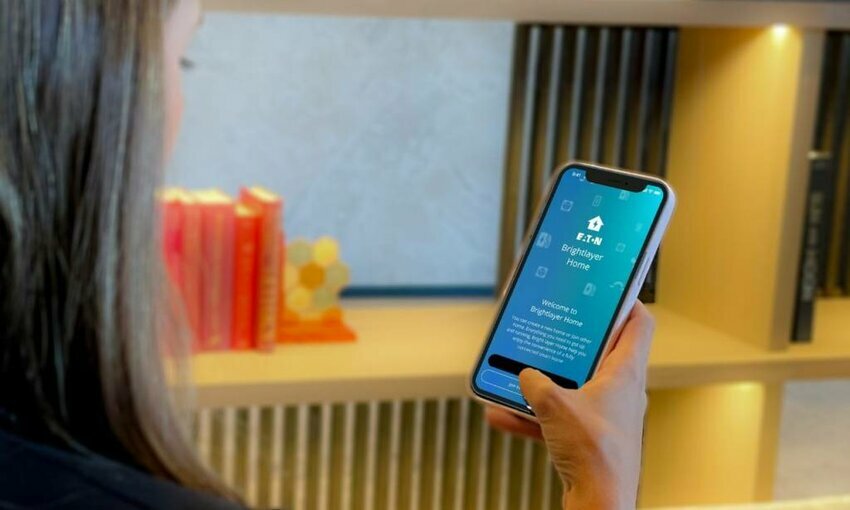 Woman using an app on her 