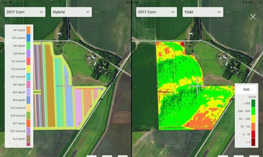 farm technology analyzing crop plot