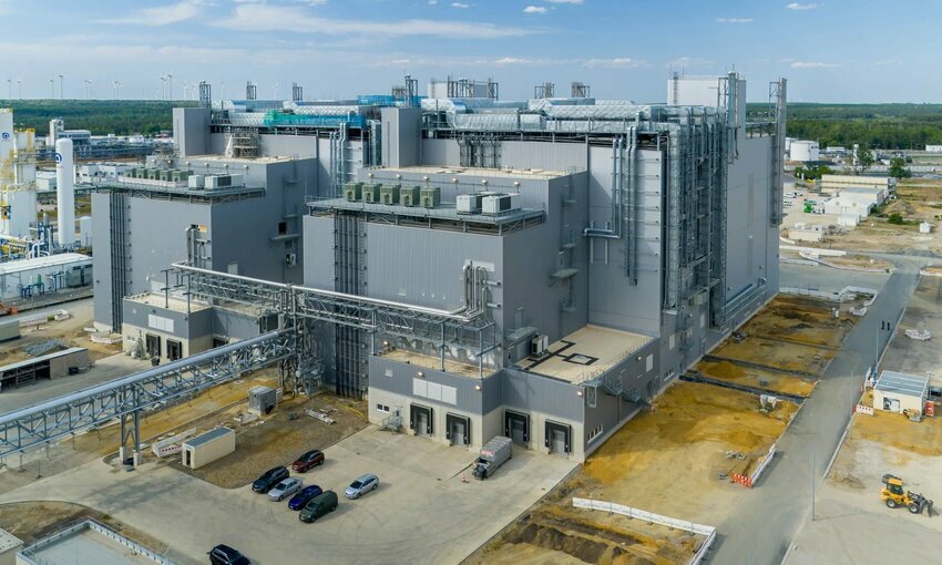 BASF recycling plant shown from above