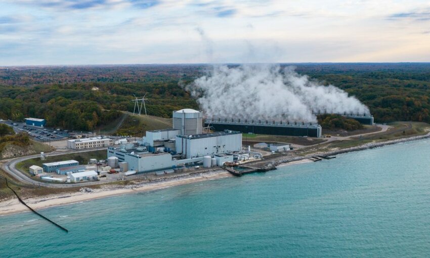 Palisades Nuclear Plant shown from above