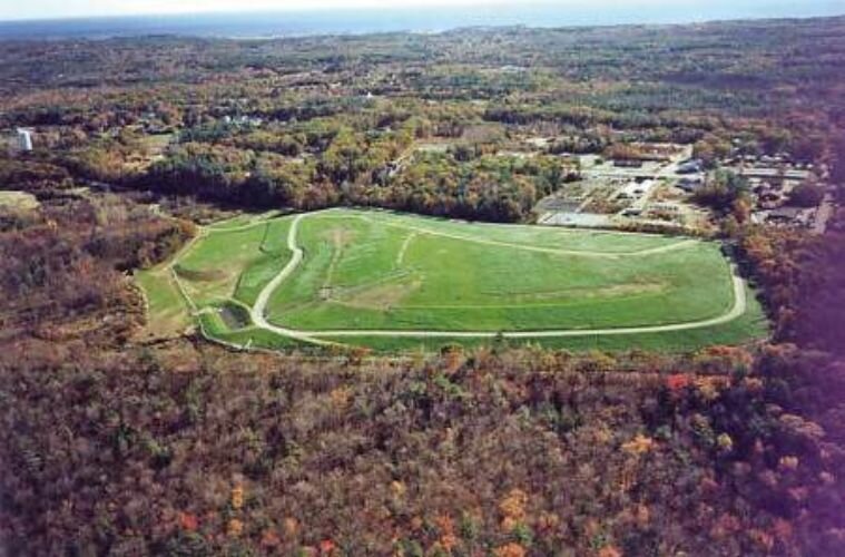 Aerial view of Coakley Landfill