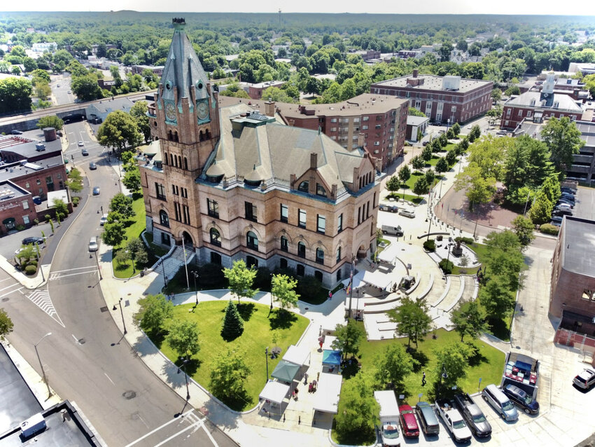 Aerial view of Brockton, Massachussetts